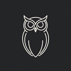 Sleek and Minimalist Owl Logo Design Featuring a Clean Outline and Modern Aesthetic for Contemporary Branding and Creative Projects