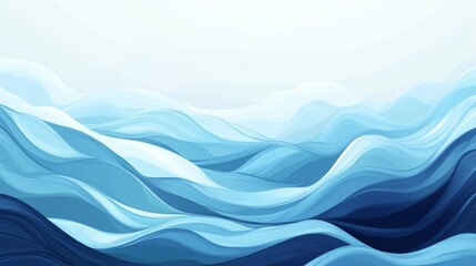 Fototapeta premium Abstract blue wavy background creating a sense of serenity and calm
