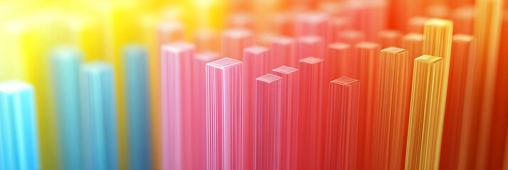 Fototapeta premium Abstract Colorful Prismatic Columns Background Image, Vibrant hues create a dynamic, textured backdrop ideal for design projects.