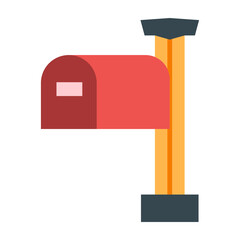 Mail Box Vector Flat Icon Design
