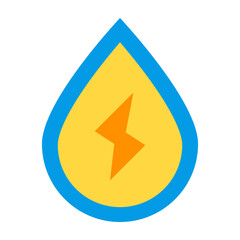 Water Energy Vector Flat Icon Design