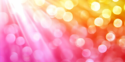 Obraz premium Abstract Background, Warm Pink and Gold Bokeh Lights Radiate Joyfully