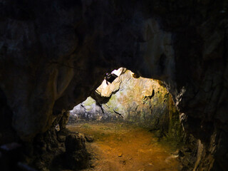 Caves, Different Rock Formations, Stalactites And Stalagmites. Piatra Craiului mountains, Piatra Craiului National ParkInside Dambovicioara cave, Piatra Craiului mountains