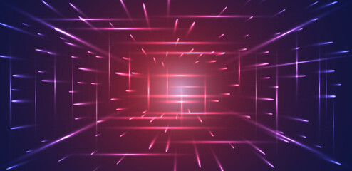 Fototapeta premium Futuristic sci-fi technology speed red light background vector editable