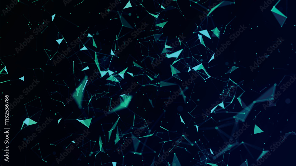 Poster abstract background with connected dots and lines. digital technology background. network connection
