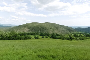 Fototapeta premium scenic and relaxing bucolic hillside view