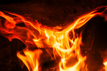 Obraz premium Pareidolia in a fireplace in Els Poblets