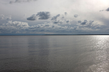 Fototapeta premium Russia Yaroslavl region Volga view on a cloudy summer day