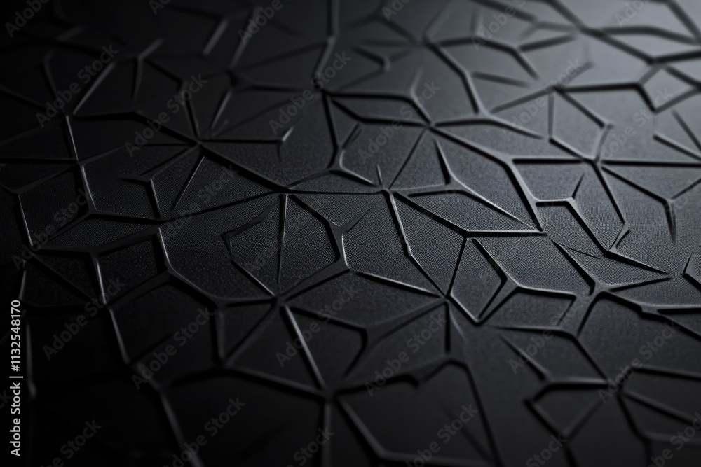 Poster delicate geometric pattern on a black matte background creating a striking visual effect