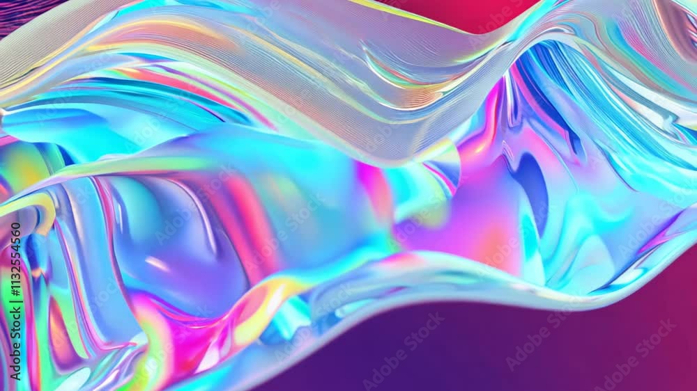 Poster Captivating swirls of color create mesmerizing patterns in an abstract digital landscape. Generative AI