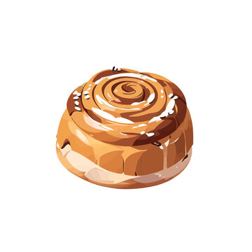 recommend clip art: Cinnamon Roll Vector Art Style Illustration Isolated