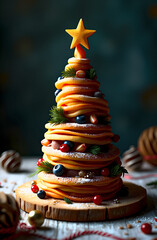 christmas tree made of cookies