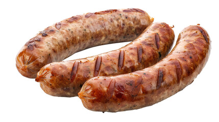 Bratwurst fast food isolated on transparent background, PNG