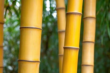 Fototapeta premium Bamboo stalks thrive in lush thickets of an exotic landscape