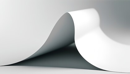 Fototapeta premium An abstract wave form with smooth gradients and a minimalistic design
