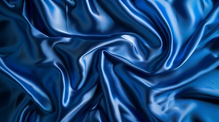 Obraz premium A smooth royal blue silky background, softly reflecting light to create a luxurious appearance.