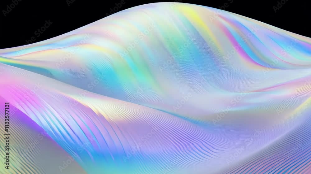 Poster vibrant waves of color play across a flowing surface in a mesmerizing display of light and motion. g