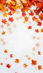 autumn leaves background, generation AI