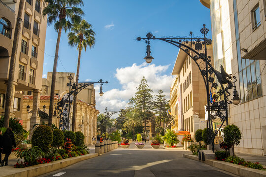 Beautiful street view of Ceuta in Spain, North Africa
