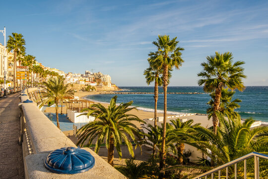 Beautiful view of Ceuta coastline captured from the historic Fortress, Ceuta in Spain, North Africa