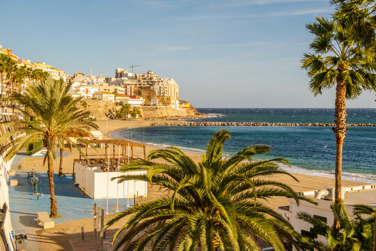 Beautiful view of Ceuta coastline captured from the historic Fortress, Ceuta in Spain, North Africa