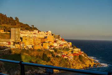 Moroccan-looking settlement in the hills of Ceuta, Spain, North Africa