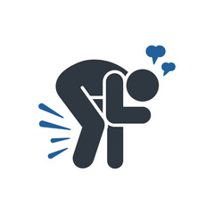 Obraz premium Person with Back Pain Icon