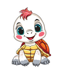 cute and adorable turtle vector illustration color 