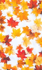 Fototapeta premium autumn leaves background, generation AI