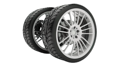 Car Wheel isolated on transparent background, PNG