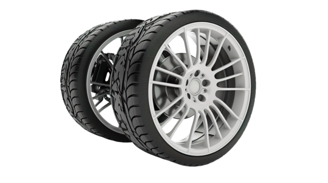 Car Wheel isolated on transparent background, PNG