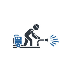 Worker Spraying Water Icon