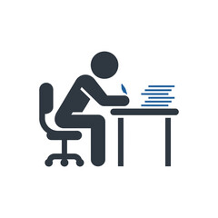 Fototapeta premium Office Worker Writing Icon