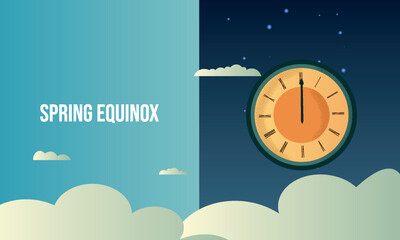 Spring Equinox. March 20. In the northern hemisphere, the day becomes longer than the night.