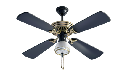 Ceiling Fan isolated on transparent background, PNG