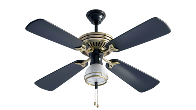 Ceiling Fan isolated on transparent background, PNG