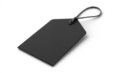 Fototapeta premium Black price tag isolated on white background, price, tag, black, isolated, white, background, label, sale, retail