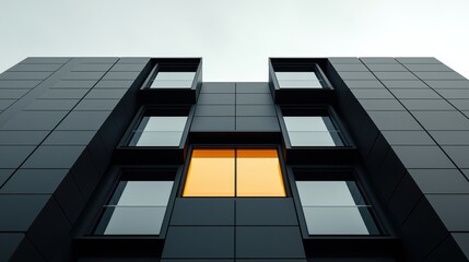 Contemporary residential complex geometric urban architecture