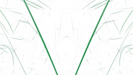 filigrane gr&uuml;ne Linien, futuristisch, symmetrisch, Pfeil, Richtung, Hintergrund, trischterf&ouml;rmig, digitale Daten, Hintergrund, Technologie, Wissenschaft, bio, natur, ruhig, weiss