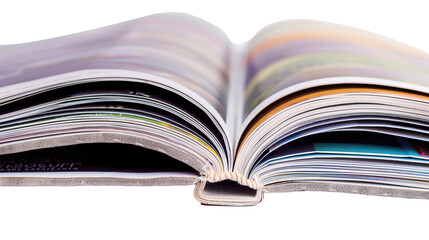 Fototapeta premium Magazine isolated on transparent background, PNG