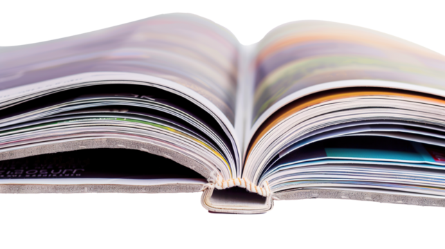 Magazine isolated on transparent background, PNG