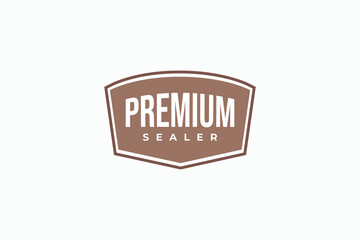vintage premium sealer logotype vector design template isolated on white background