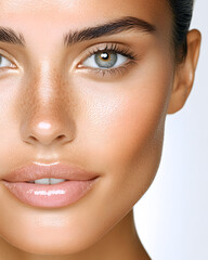 Obraz premium Luxury Anti-Aging Skincare, Innovative Cosmetic Designs Featuring Radiant Serums, Advanced Molecular Concepts, and Elegant Models