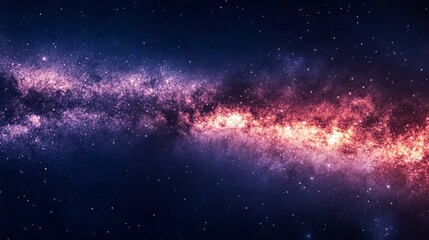 Obraz premium Breathtaking purple galaxy nebula in deep space with shimmering stars and vibrant cosmic clouds
