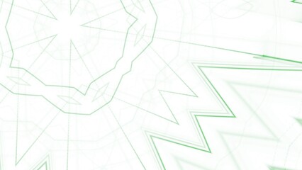 Fototapeta premium symmetrische geometrische filigrane Linien, Muster, dynamisch, kreativ, modern, Ästhetik, Design, Hintergrund, filigranes Muster, geschwungen, Grafik, Technik, weiß, grün