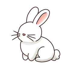 Fototapeta premium Cute Cartoon Rabbit Illustration