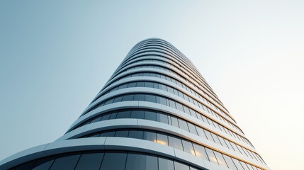 Aesthetic urban skyscraper innovative rotating architectural design