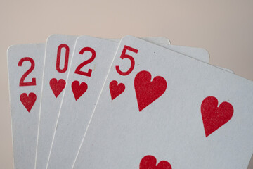 Year 2025 on the playing card	