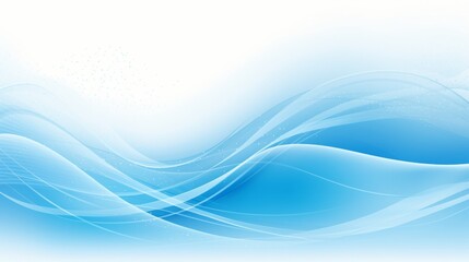 Fototapeta premium Abstract blue wavy background with soft light lines flowing smoothly