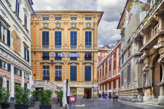 Garibaldi street in Genoa, Italy